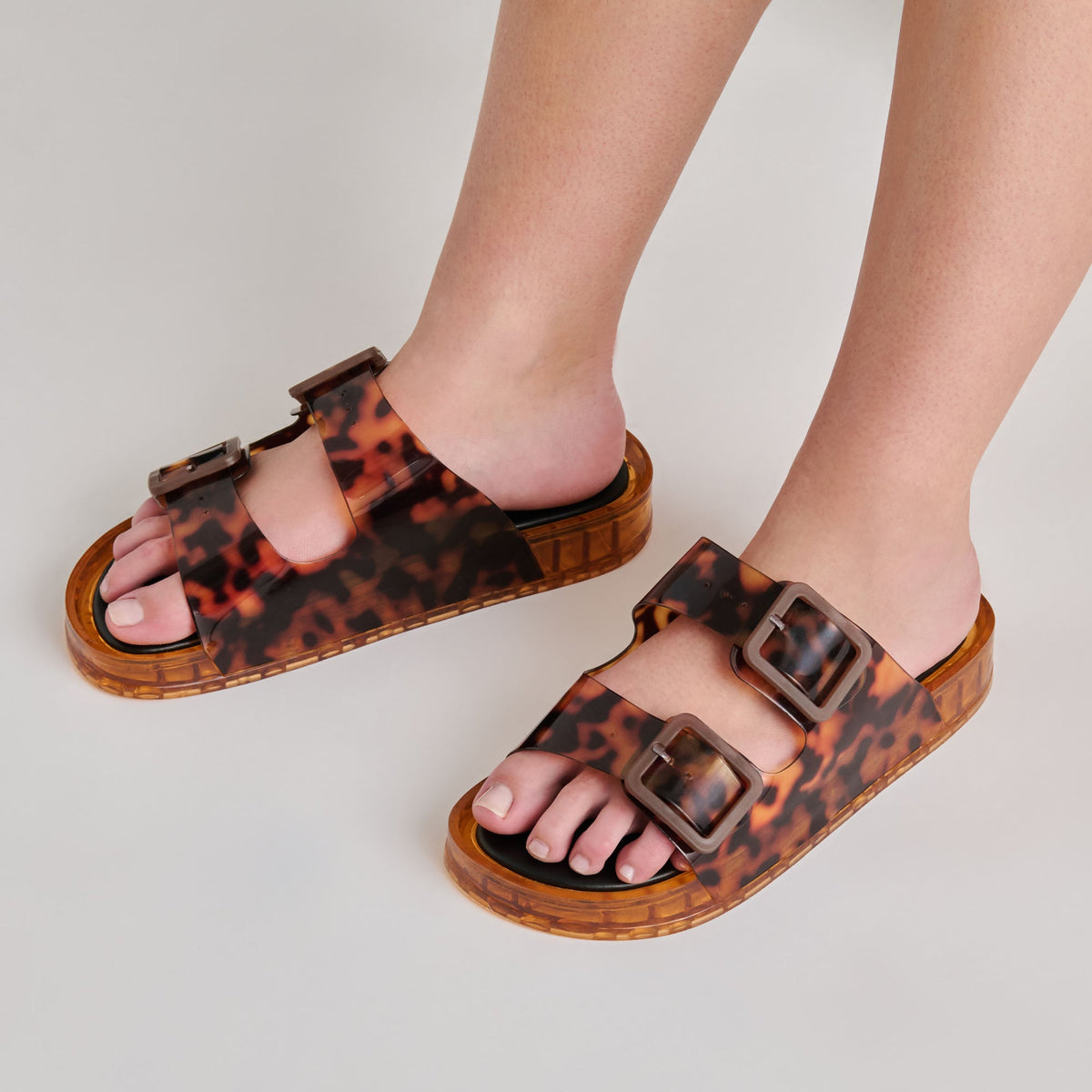 Julio Tortoise Vinyl Sandals | Dolce Vita