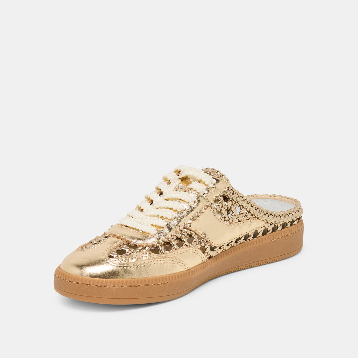 Notice Slide Gold Woven Stella Sneakers | Dolce Vita
