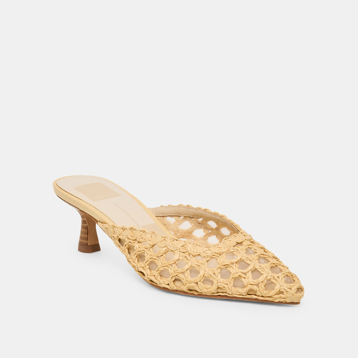 Cleo Loop Natural Raffia Heels | Dolce Vita