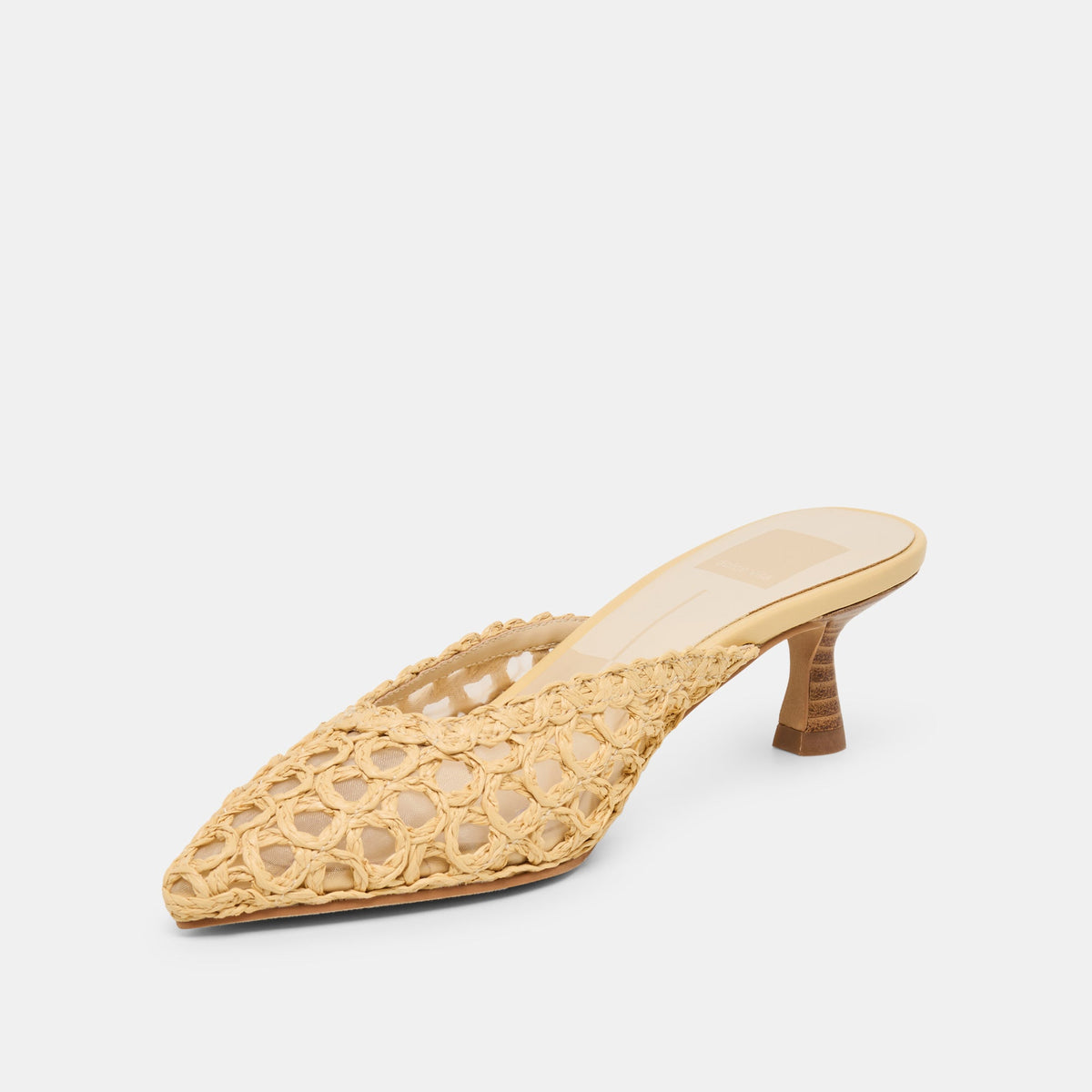 Cleo Loop Natural Raffia Heels | Dolce Vita