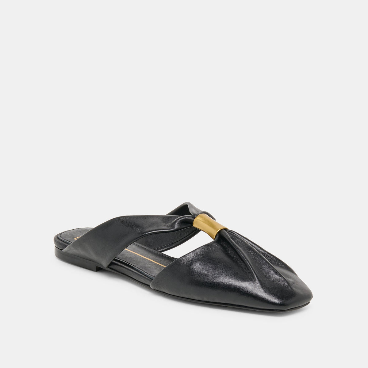 Franey Black Leather Flats | Dolce Vita
