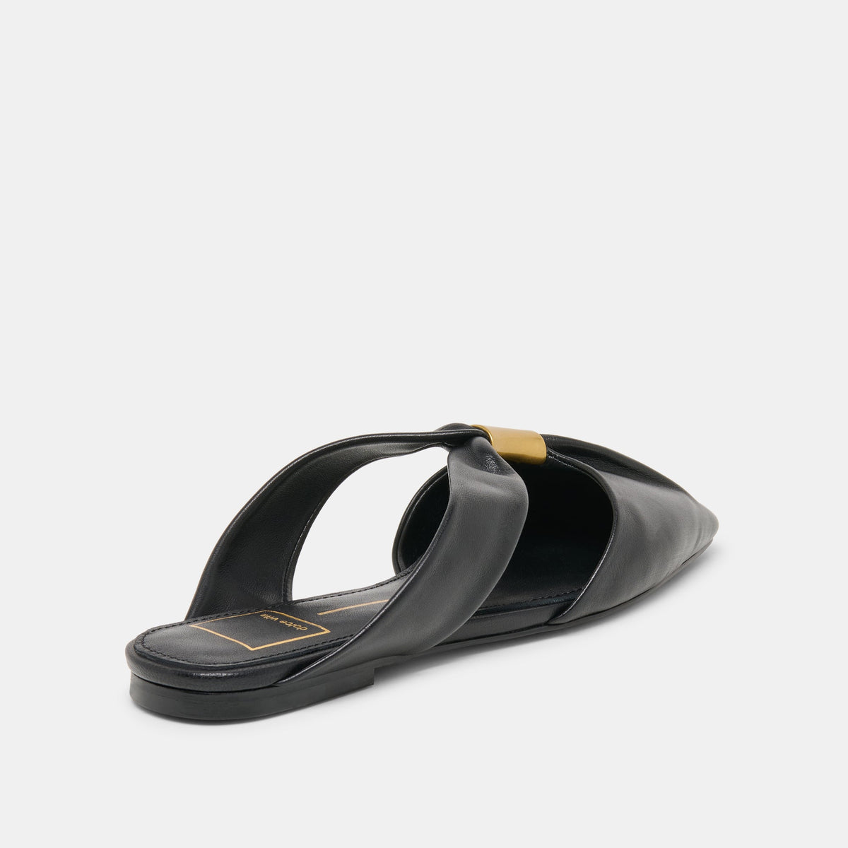 Franey Black Leather Flats | Dolce Vita