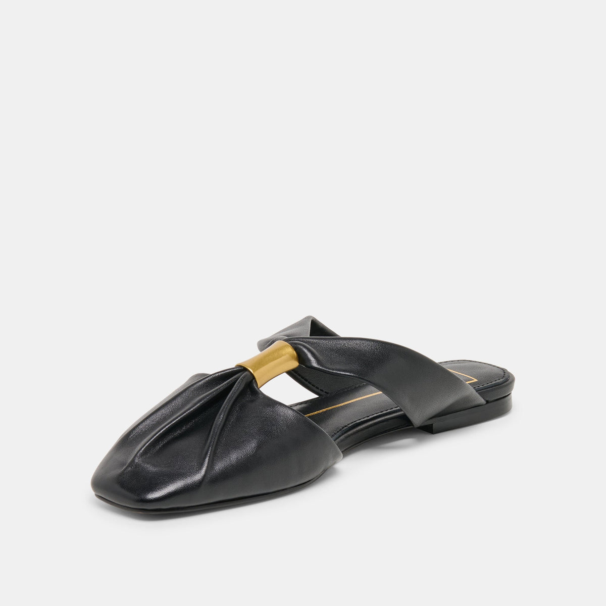 Franey Black Leather Flats | Dolce Vita