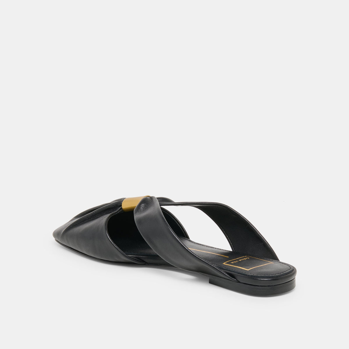 Franey Black Leather Flats | Dolce Vita
