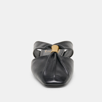 Franey Black Leather Flats | Dolce Vita