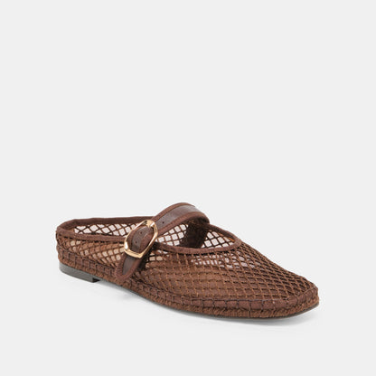 Milie Chocolate Woven Mesh Flats | Dolce Vita