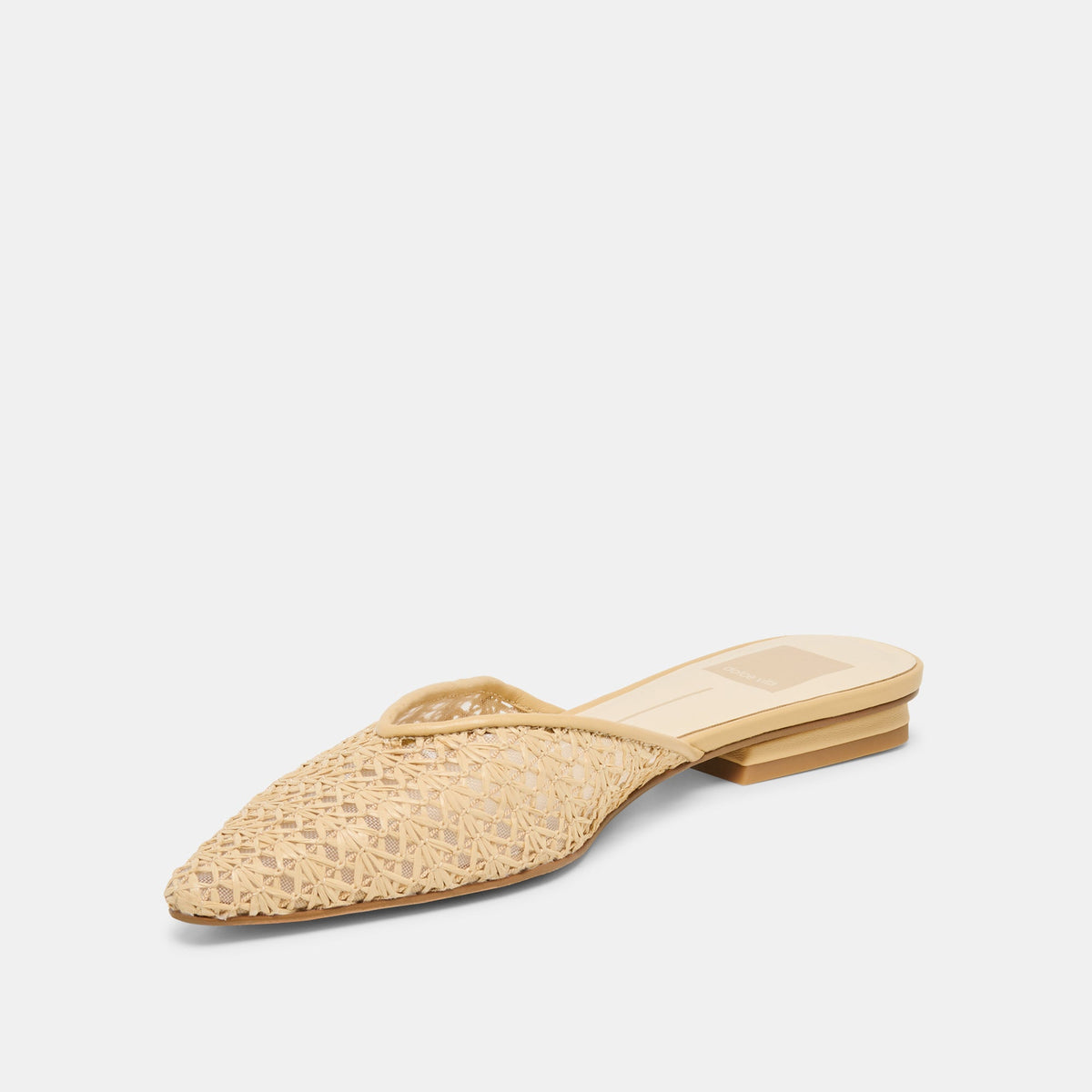 Elm Natural Cross Hatch Raffia Flats | Dolce Vita