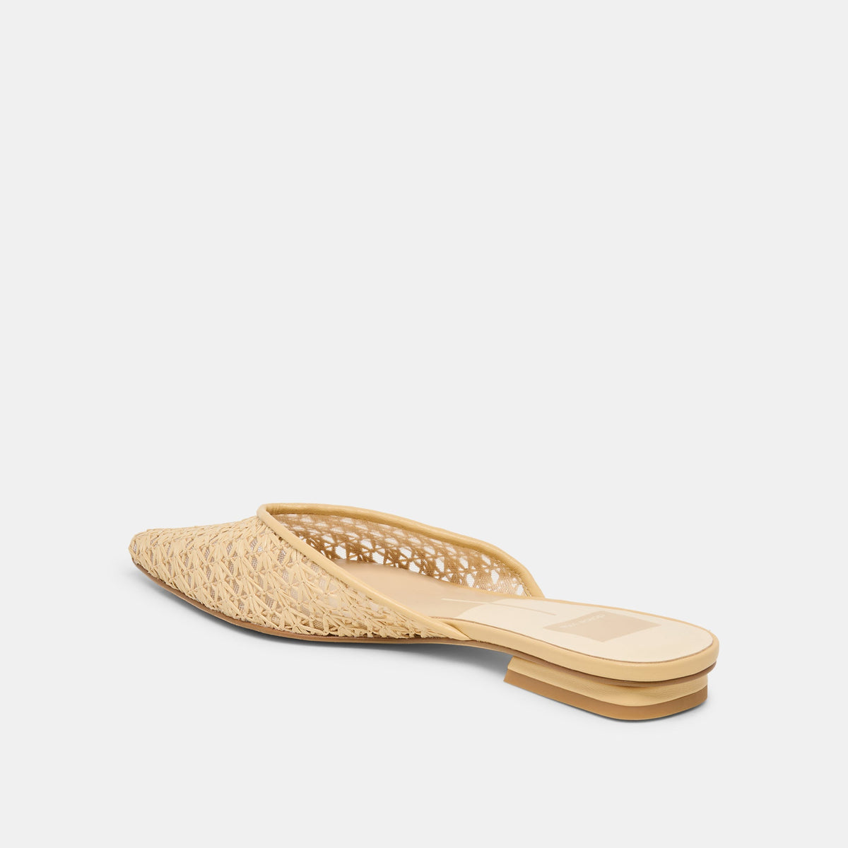 Elm Natural Cross Hatch Raffia Flats | Dolce Vita
