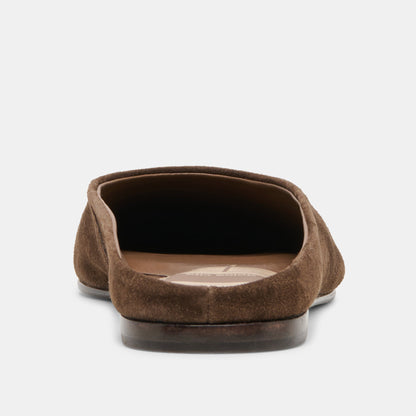 Eila Dk Brown Suede Flats | Dolce Vita