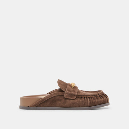 Jodero Dk Brown Suede Flats | Dolce Vita