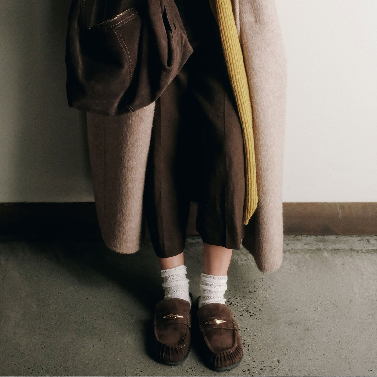 Jodero Dk Brown Suede Flats | Dolce Vita