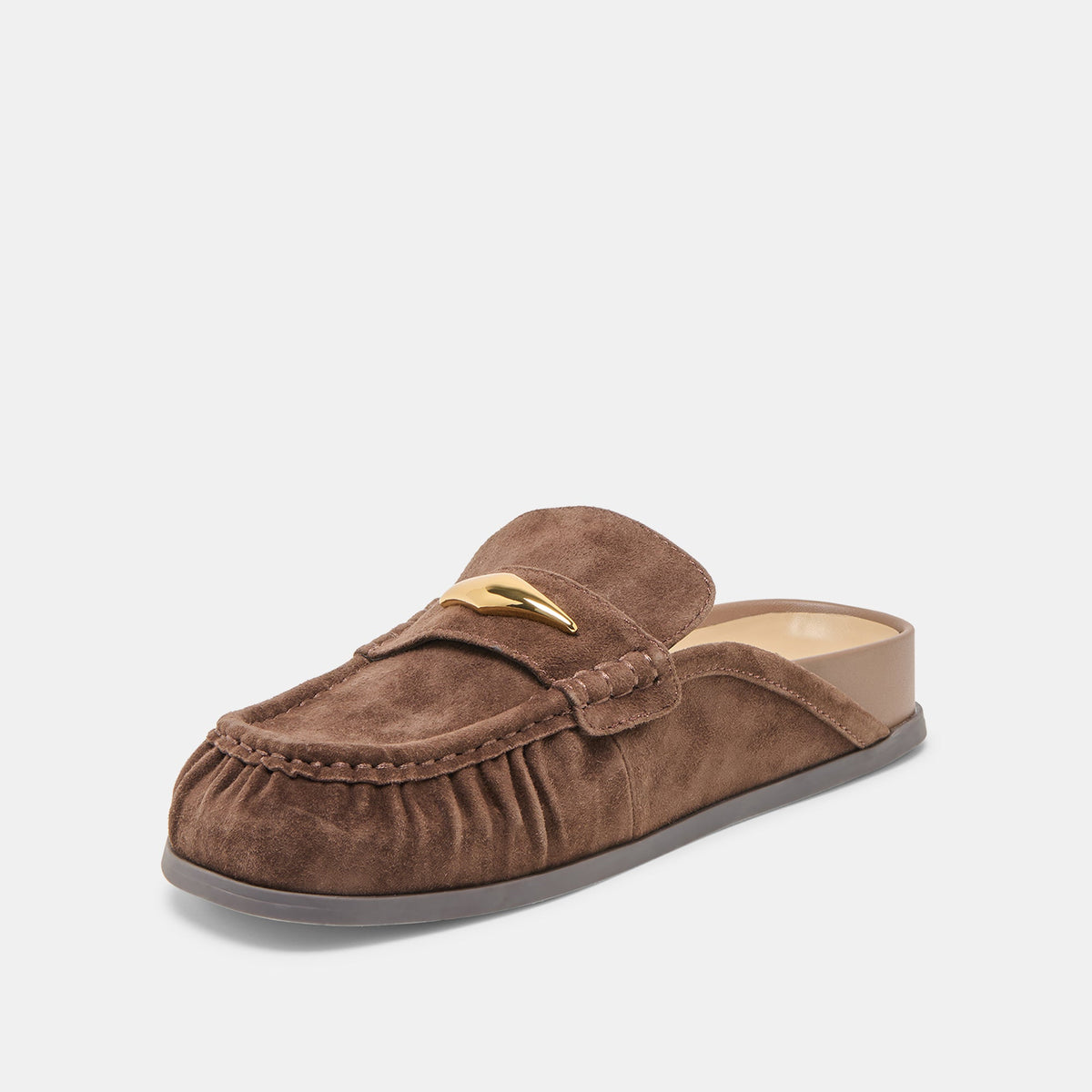 Jodero Dk Brown Suede Flats | Dolce Vita