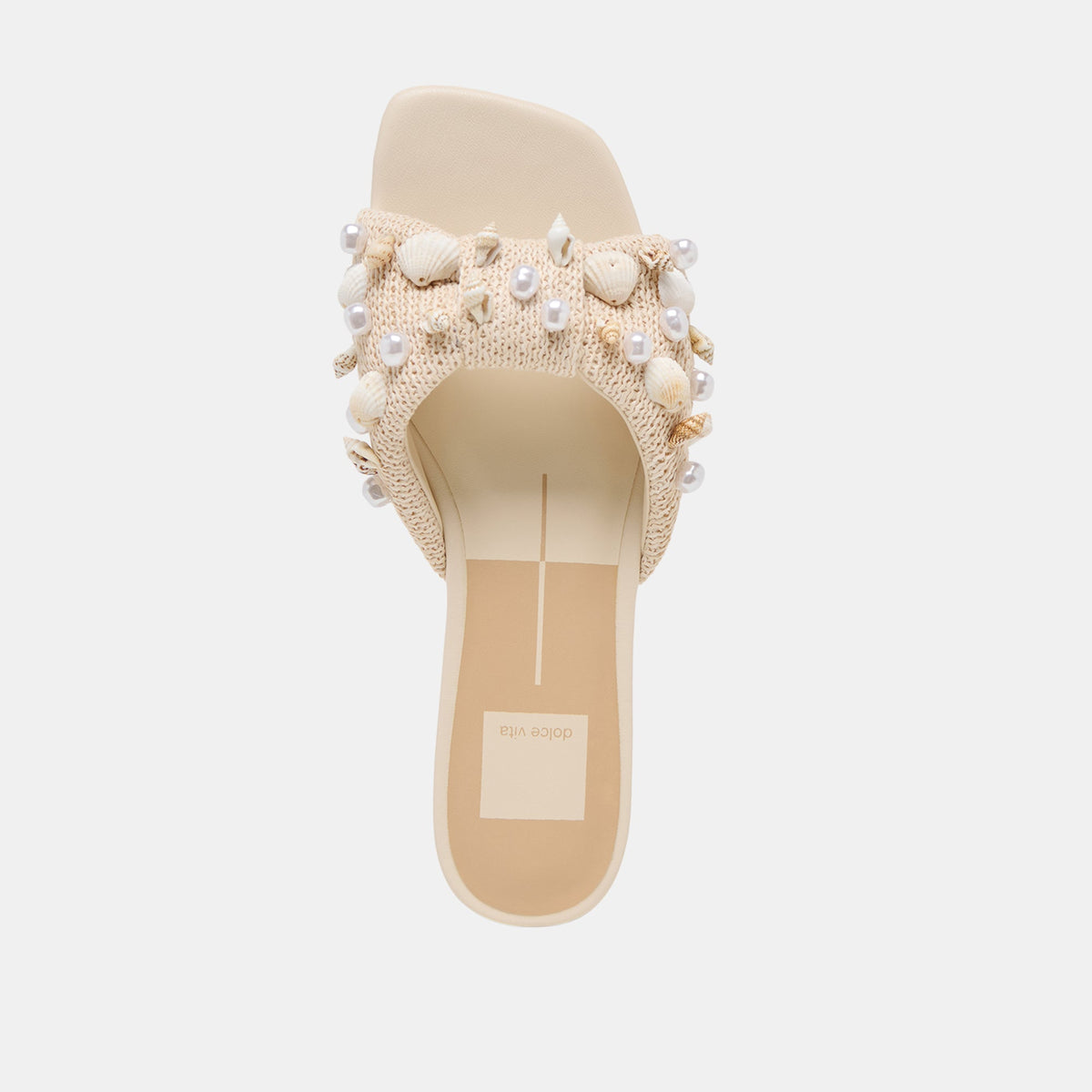 Lizza Oatmeal Beaded Raffia Sandals | Dolce Vita