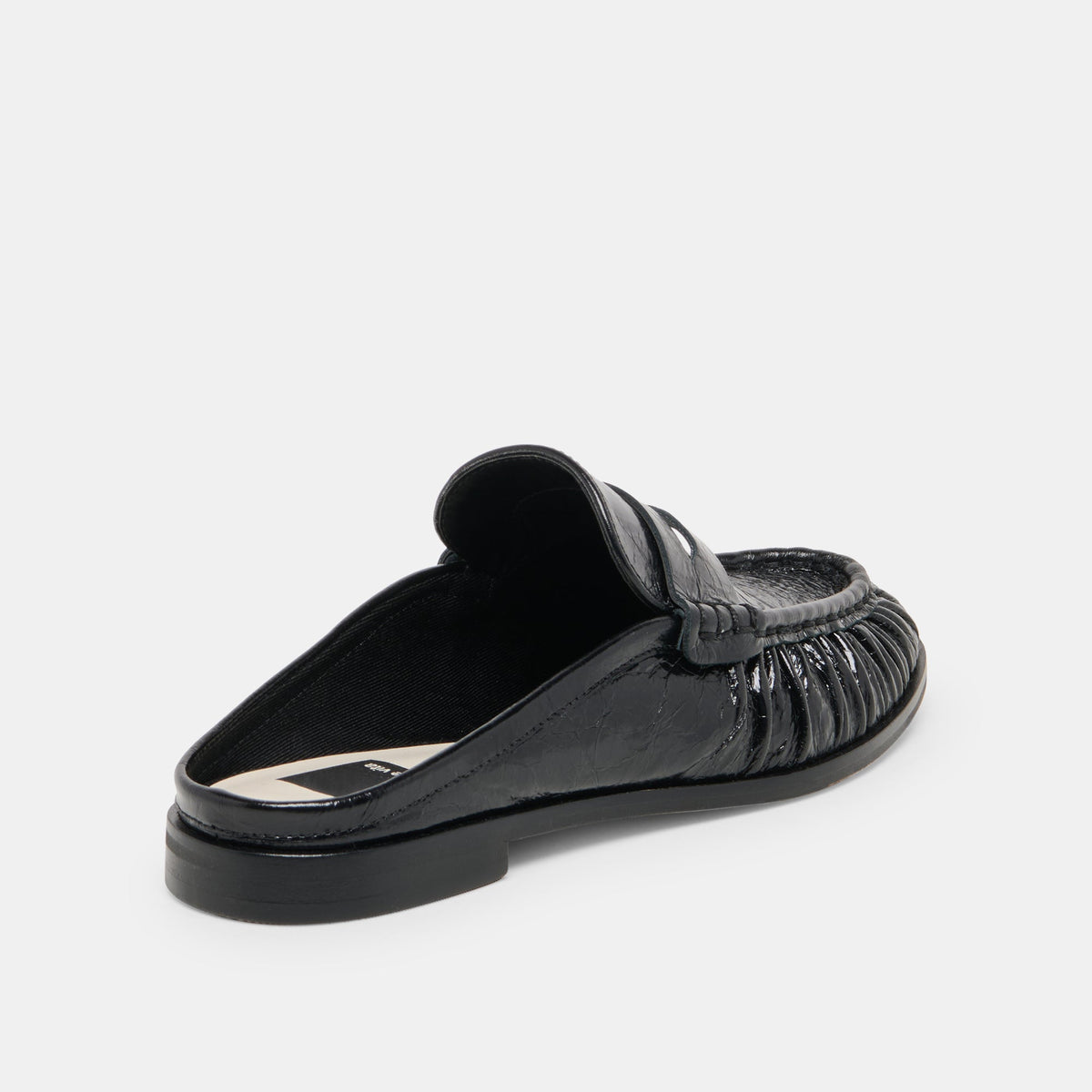 BETZY Midnight Crinkle Patent Closed-Toe Slip-On Loafers | Dolce Vita