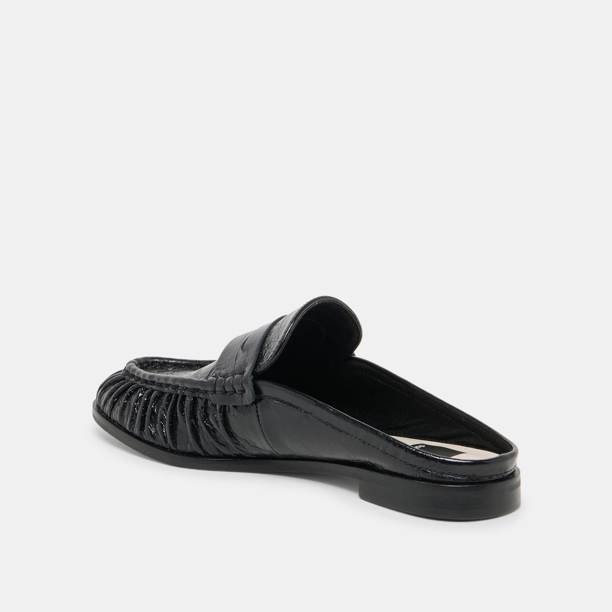 BETZY Midnight Crinkle Patent Closed-Toe Slip-On Loafers | Dolce Vita