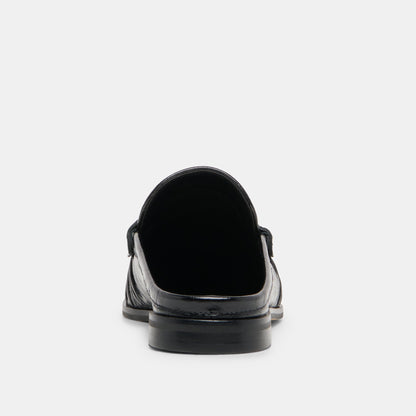 BETZY Midnight Crinkle Patent Closed-Toe Slip-On Loafers | Dolce Vita