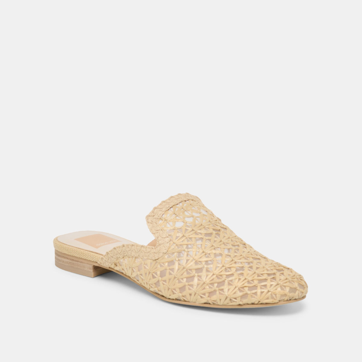 Kirt Lt Natural Cross Hatch Raffia Flats | Dolce Vita