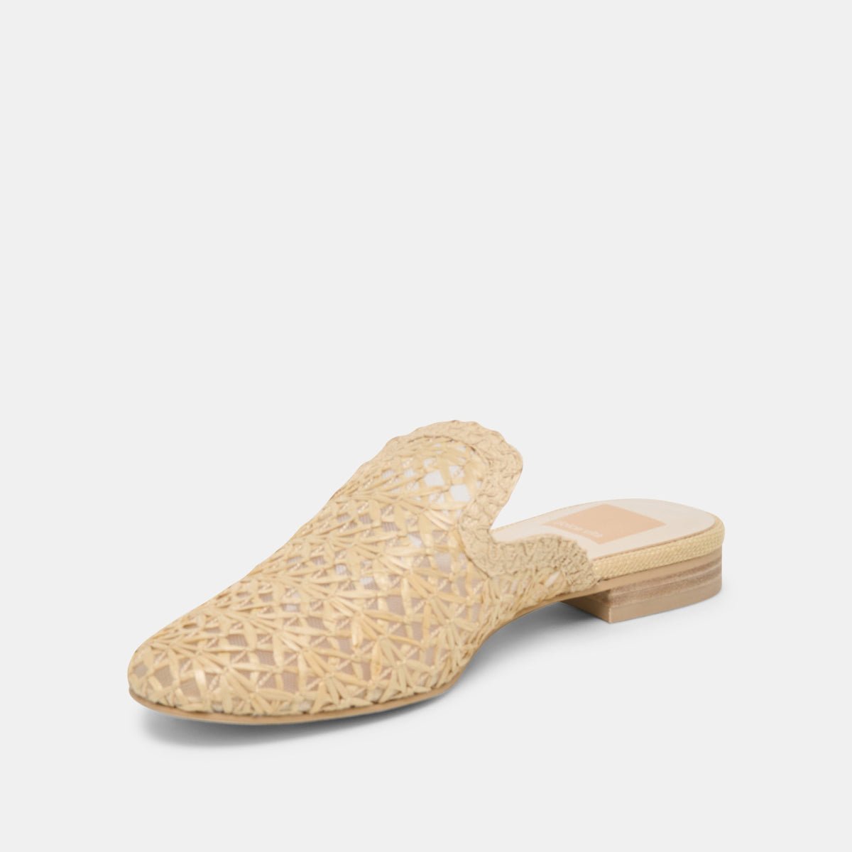 Kirt Lt Natural Cross Hatch Raffia Flats | Dolce Vita