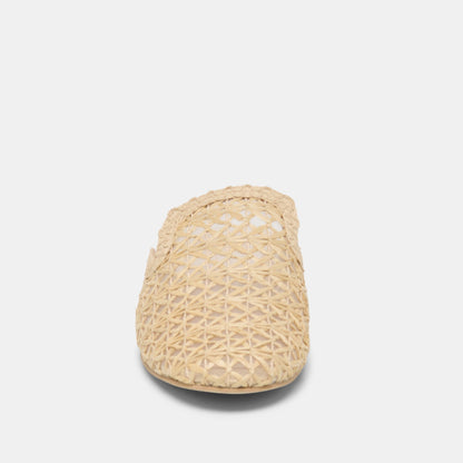Kirt Lt Natural Cross Hatch Raffia Flats | Dolce Vita
