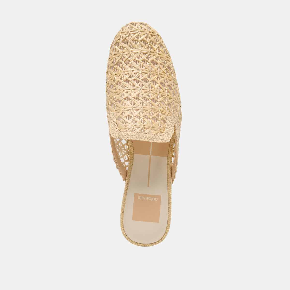 Kirt Lt Natural Cross Hatch Raffia Flats | Dolce Vita