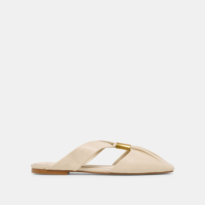 Franey White Leather Flats | Dolce Vita