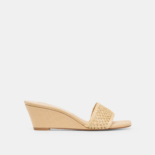 Qaily Lt Natural Raffia Wedges | Dolce Vita