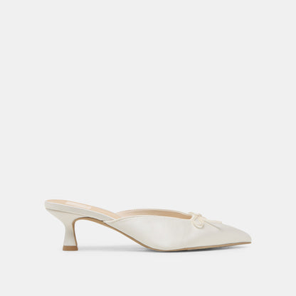 Cleo Off White Satin Heels | Dolce Vita