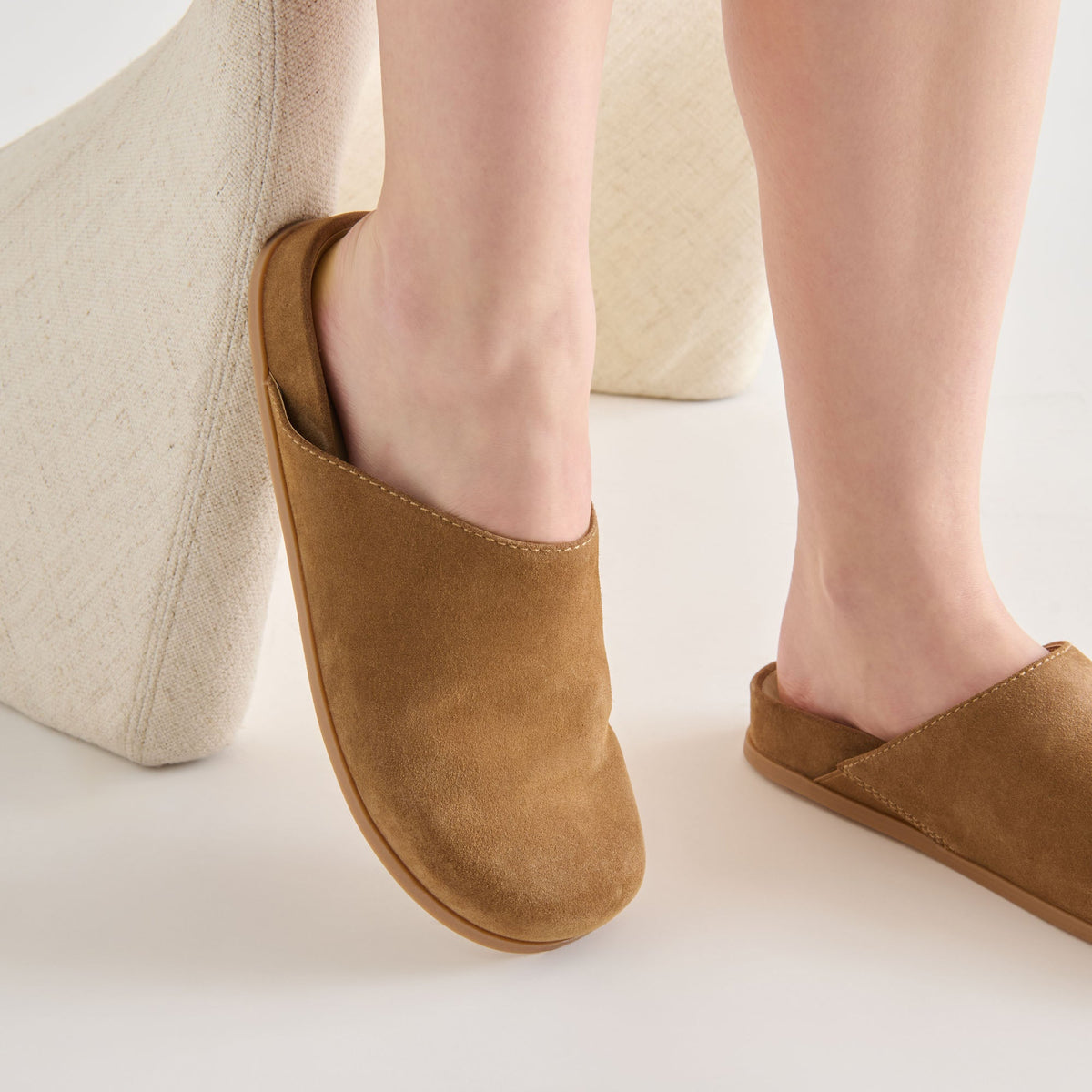 Joney Lt Brown Suede Flats | Dolce Vita