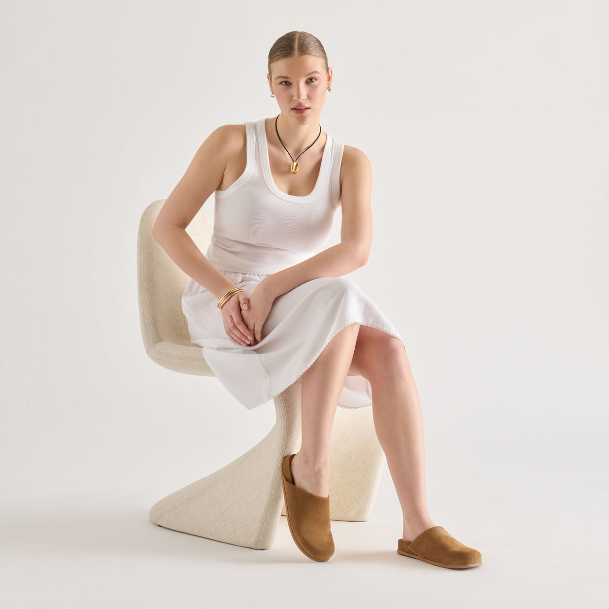 Joney Lt Brown Suede Flats | Dolce Vita