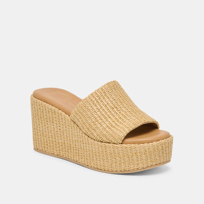 Joclyn Lt Natural Raffia Wedges | Dolce Vita