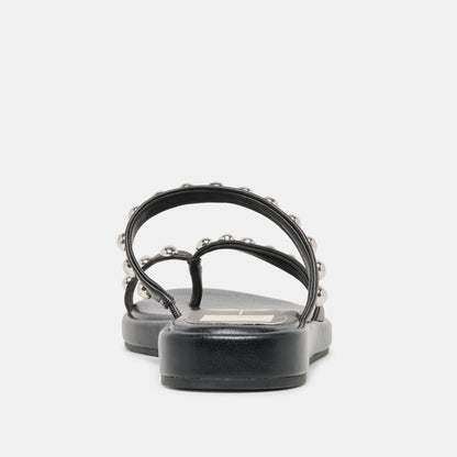 Amary Stud Black Leather Sandals | Dolce Vita