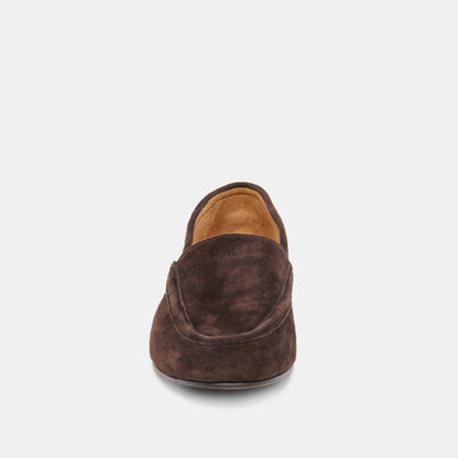 Mattie Dk Brown Suede Loafers | Dolce Vita