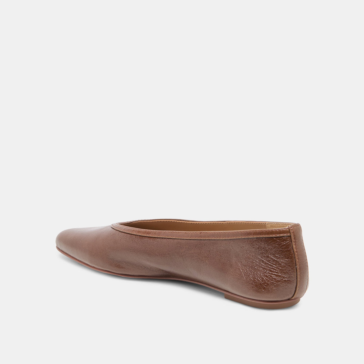 CARET Russet Leather Pointed-Toe Ballet Flats | Dolce Vita