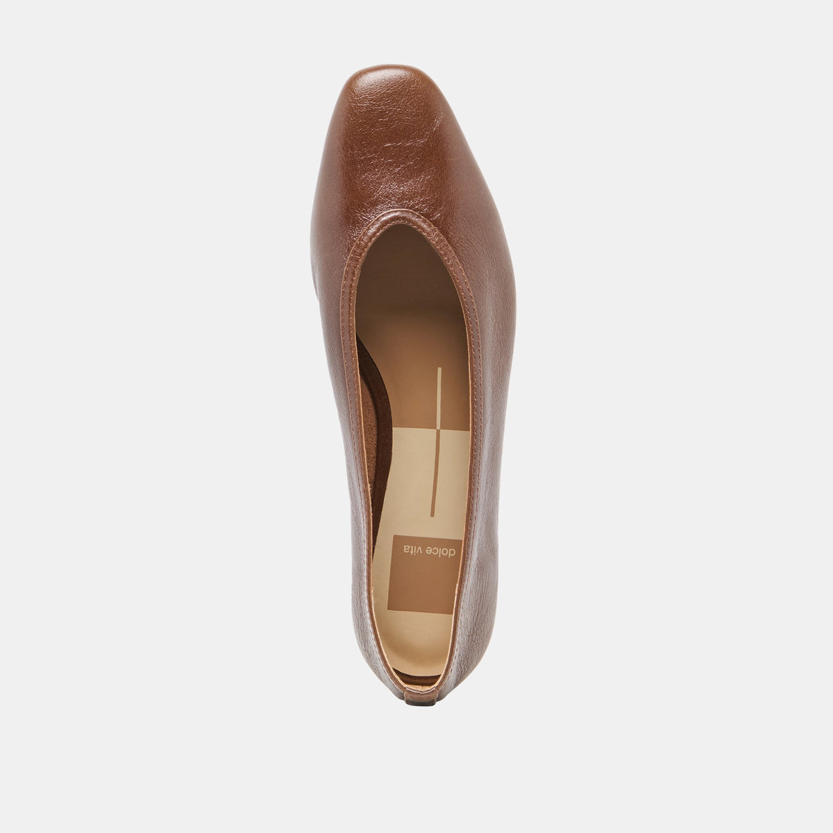 CARET Russet Leather Pointed-Toe Ballet Flats | Dolce Vita