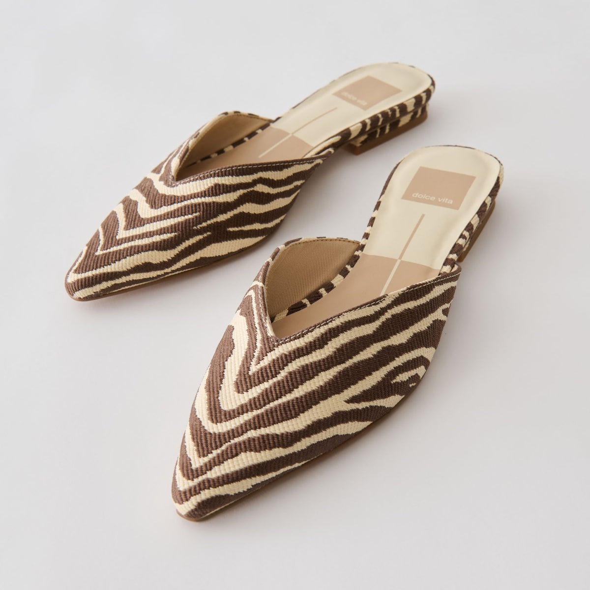 Elm Beige Zebra Raffia Flats | Dolce Vita