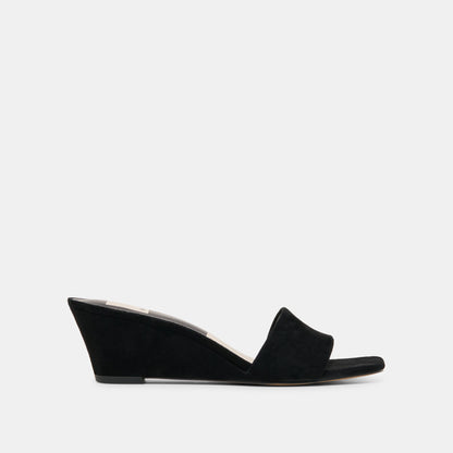 Qaily Onyx Suede Wedges | Dolce Vita