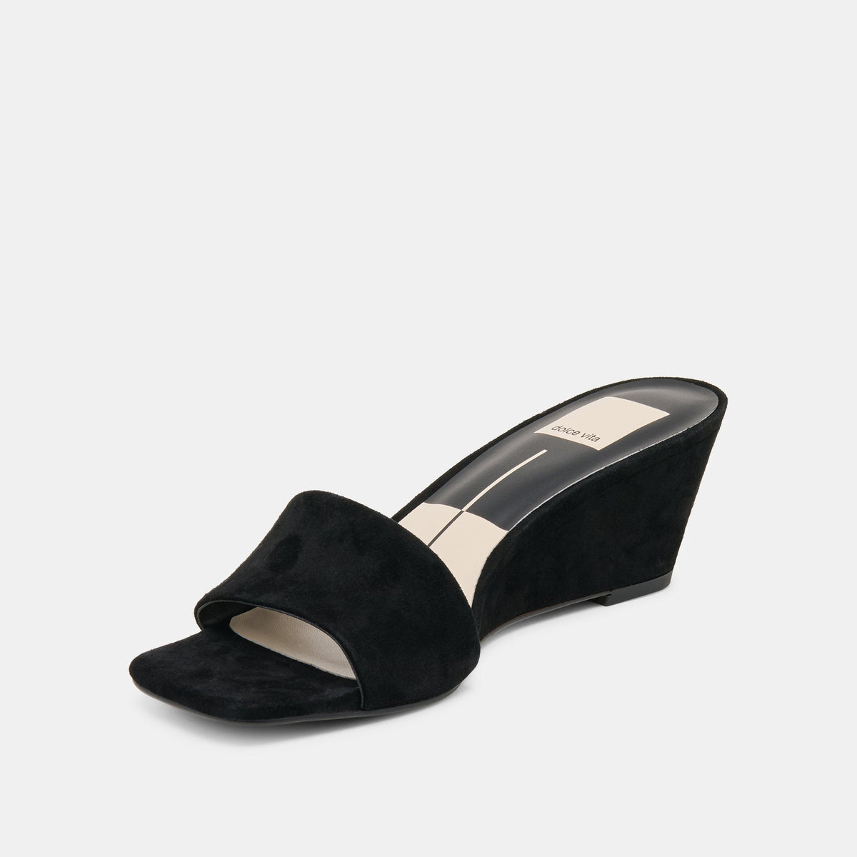Qaily Onyx Suede Wedges | Dolce Vita