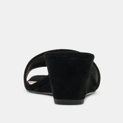 Qaily Onyx Suede Wedges | Dolce Vita
