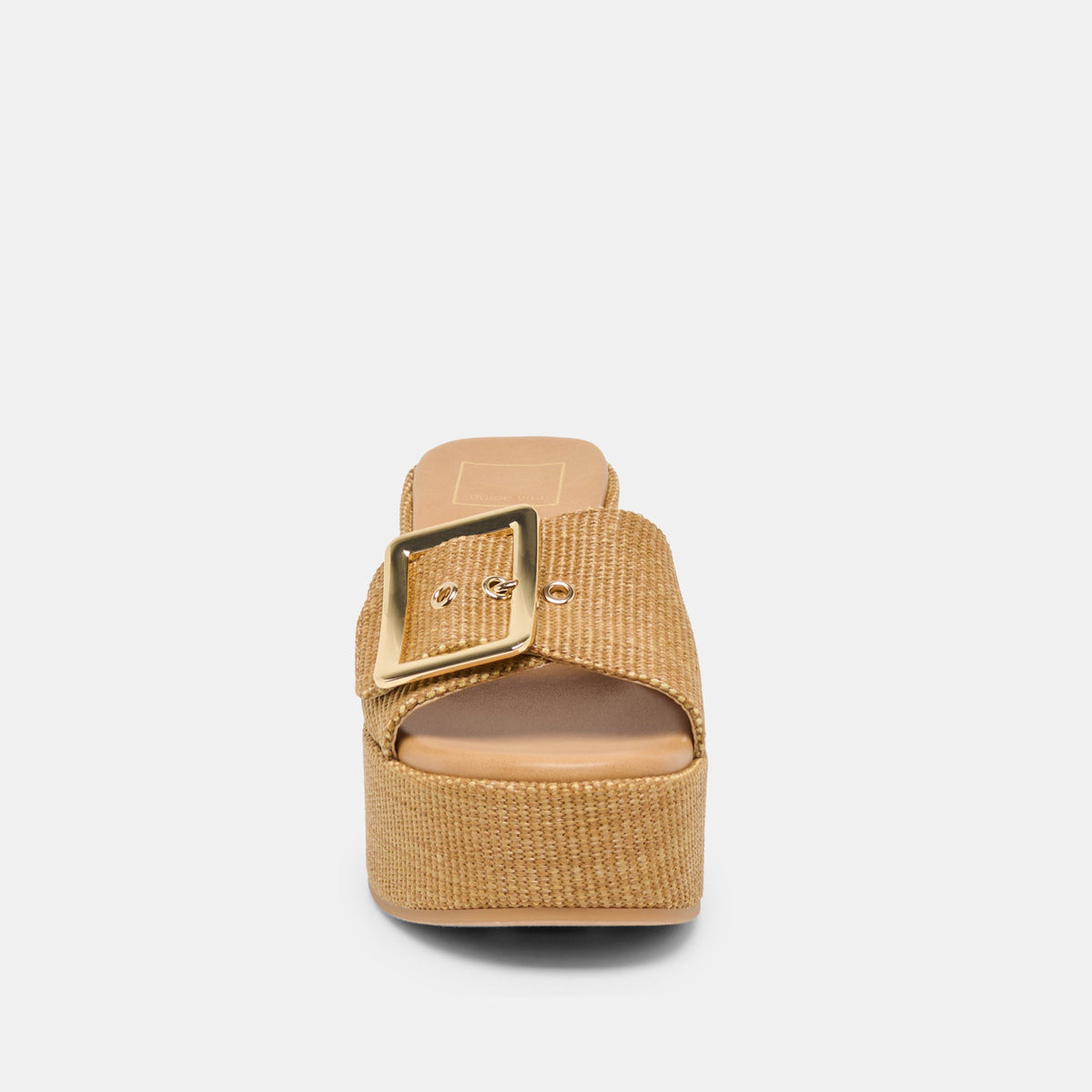 Jilian Wide Mocha Raffia Wedges | Dolce Vita