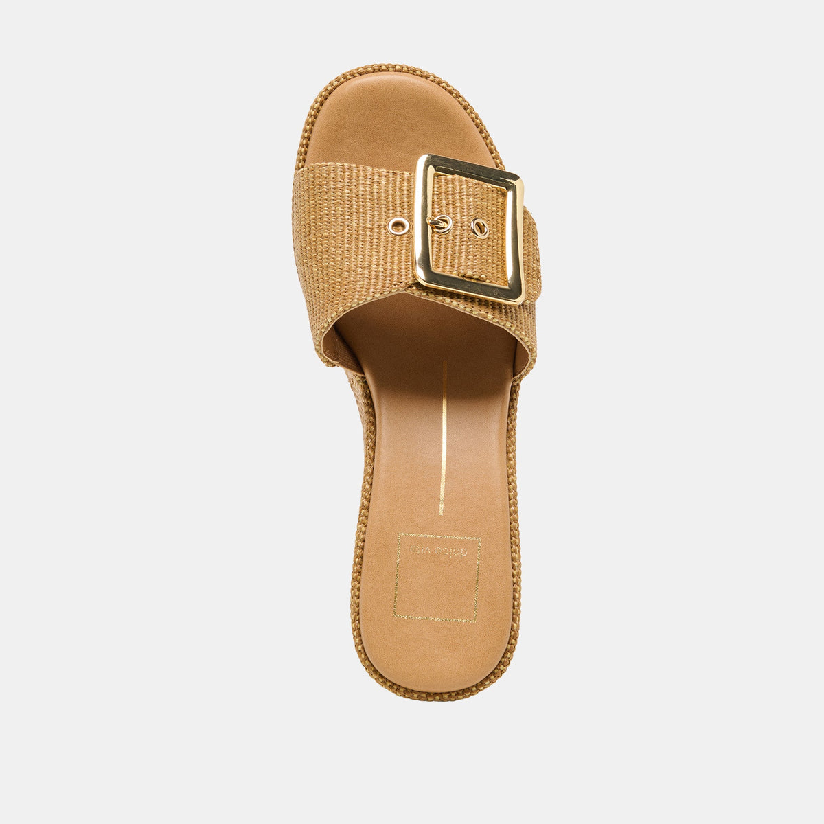 Jilian Wide Mocha Raffia Wedges | Dolce Vita