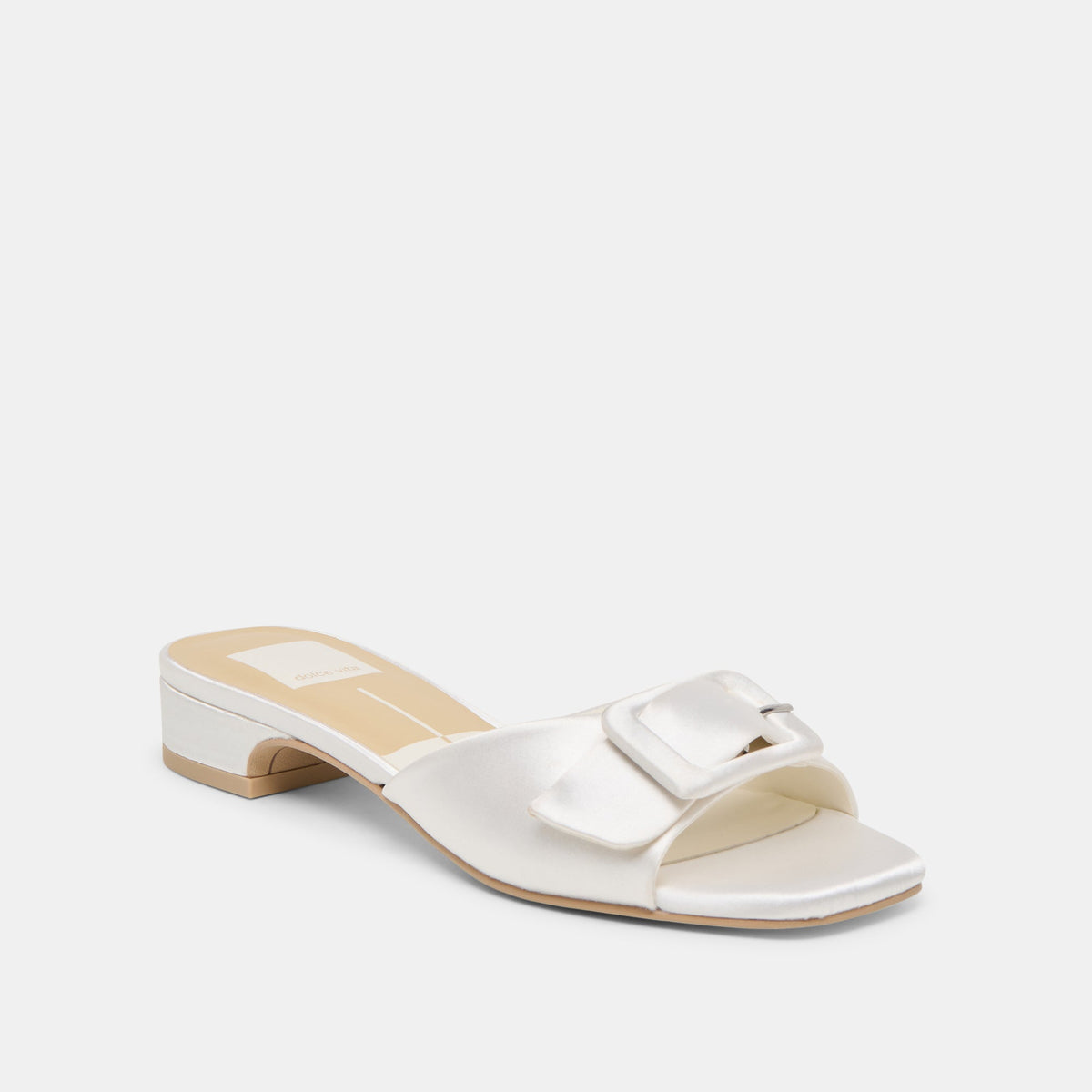 Edina True White Satin Sandals | Dolce Vita