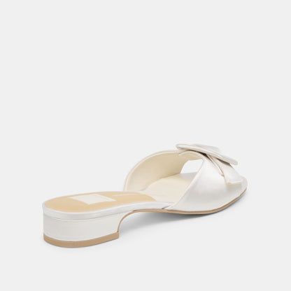 Edina True White Satin Sandals | Dolce Vita