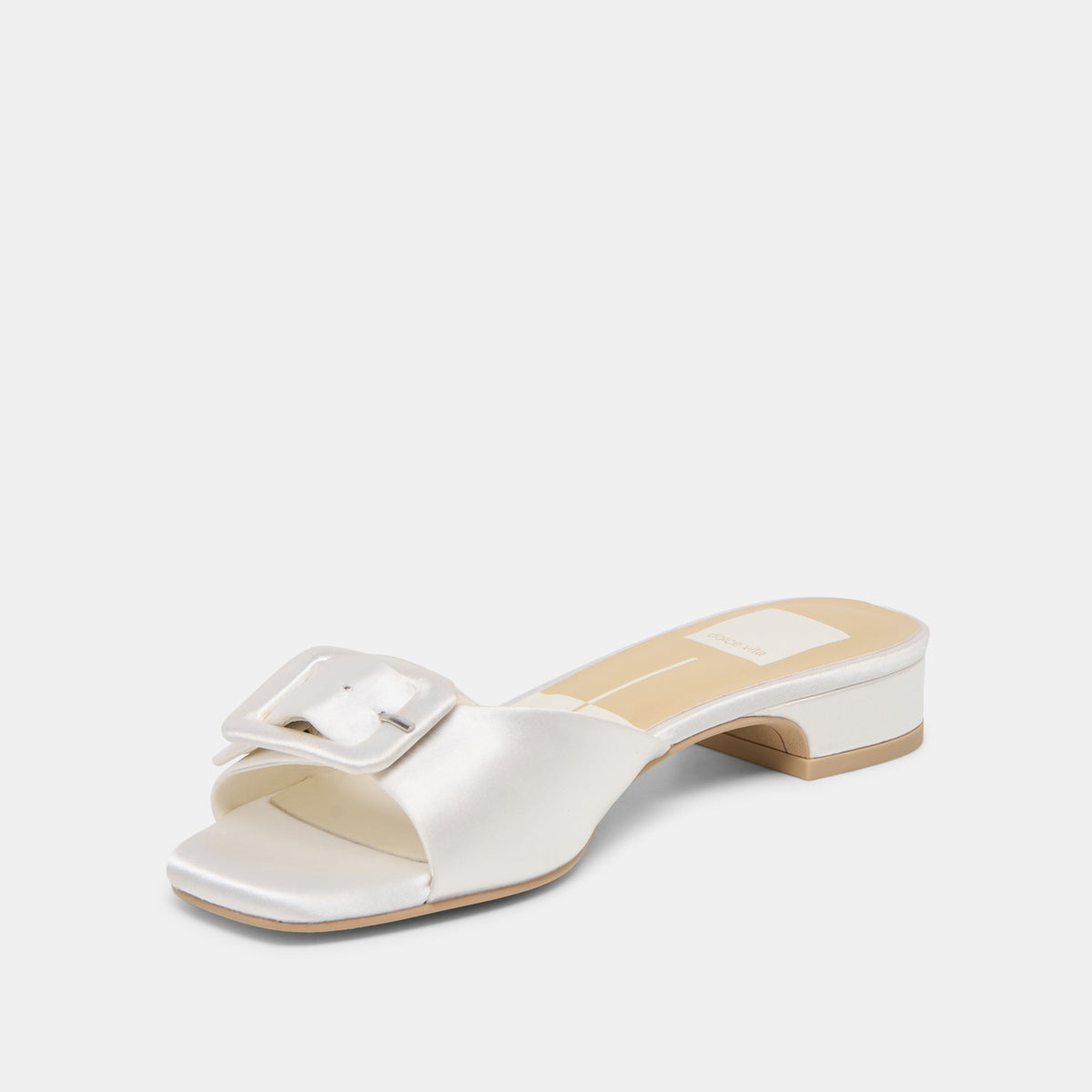 Edina True White Satin Sandals | Dolce Vita