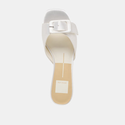 Edina True White Satin Sandals | Dolce Vita