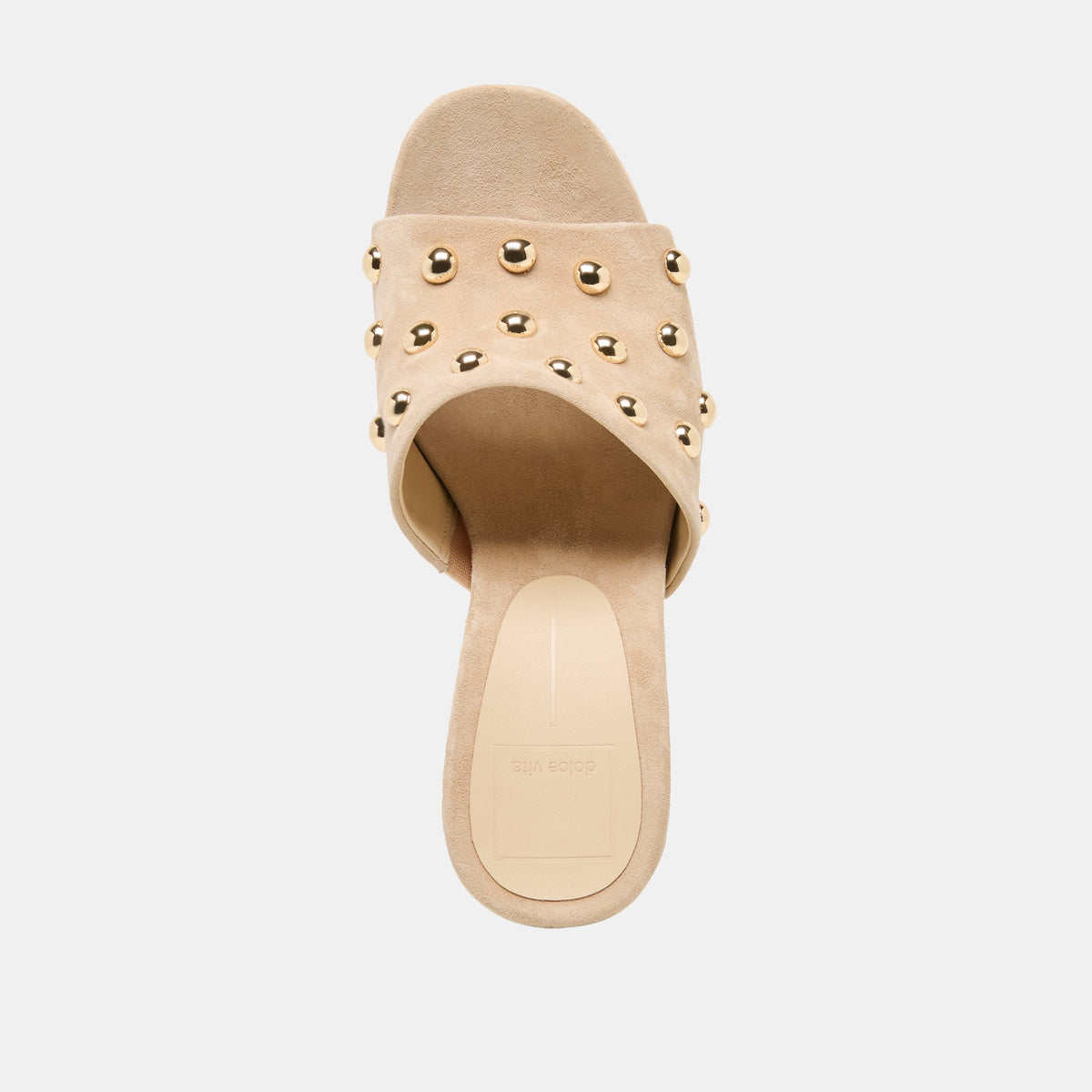 Holta Stud Camel Suede Wedges | Dolce Vita