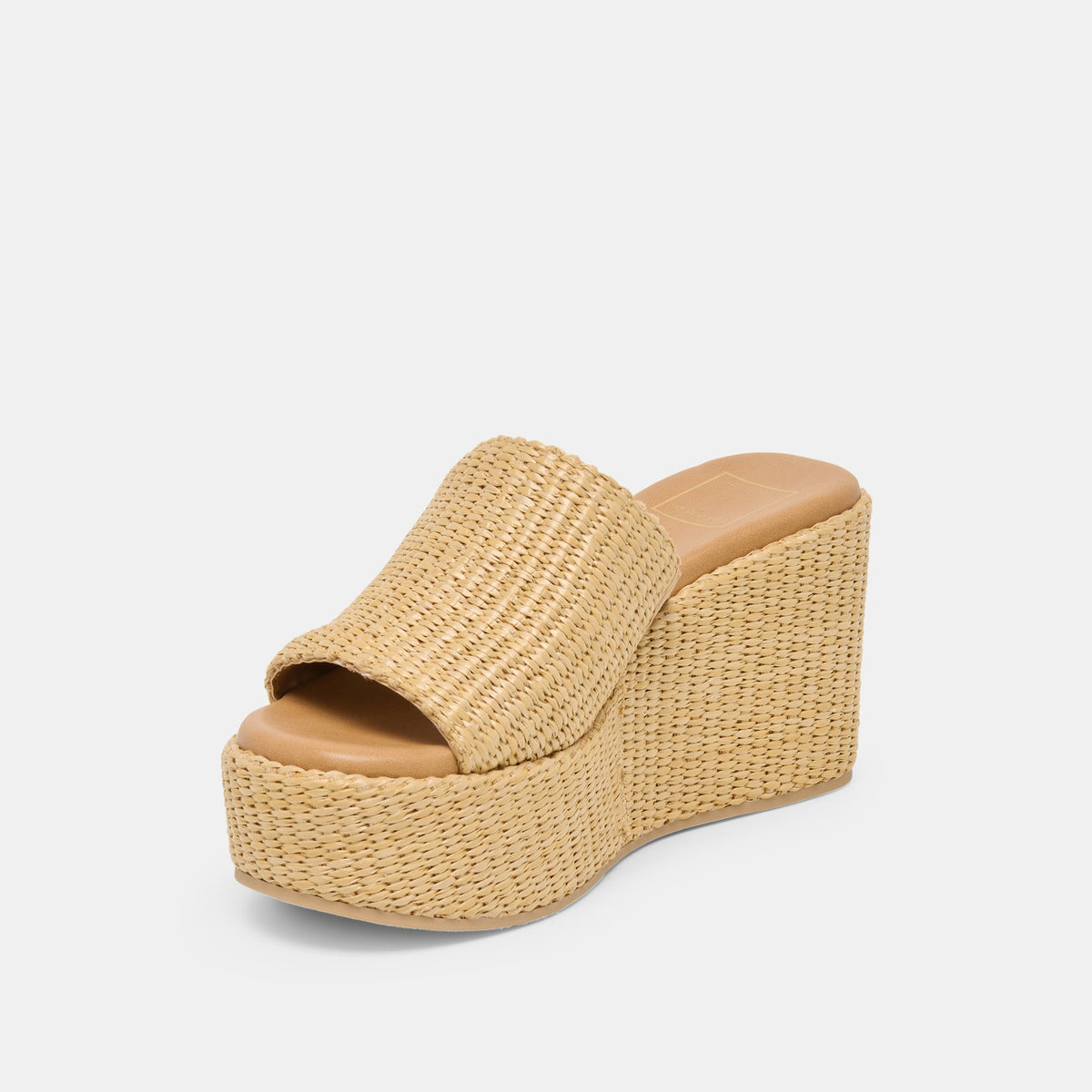 Joclyn Wide Lt Natural Raffia Wedges | Dolce Vita