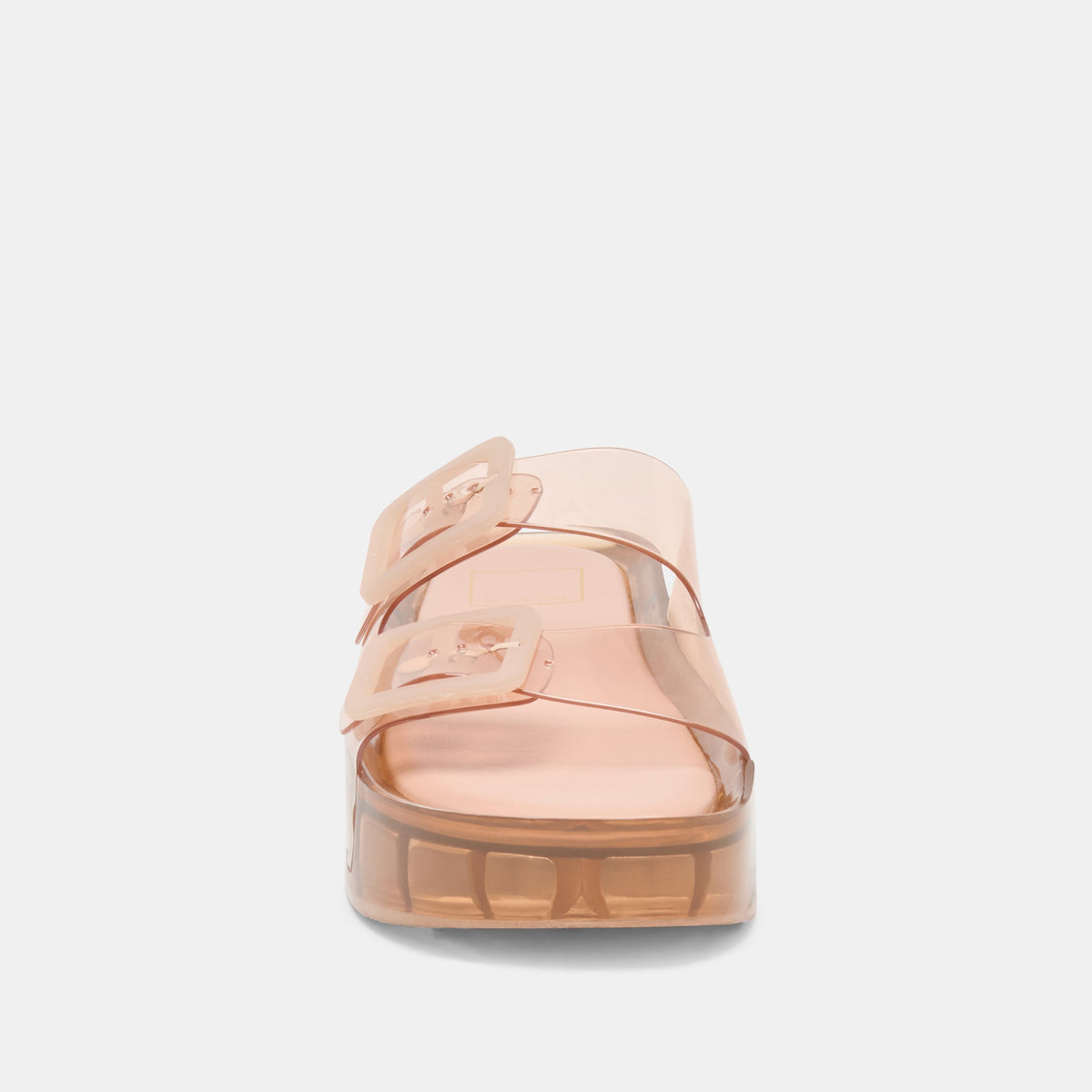 JULIO X Mocha Vinyl Jelly Platform Sandals | Dolce Vita