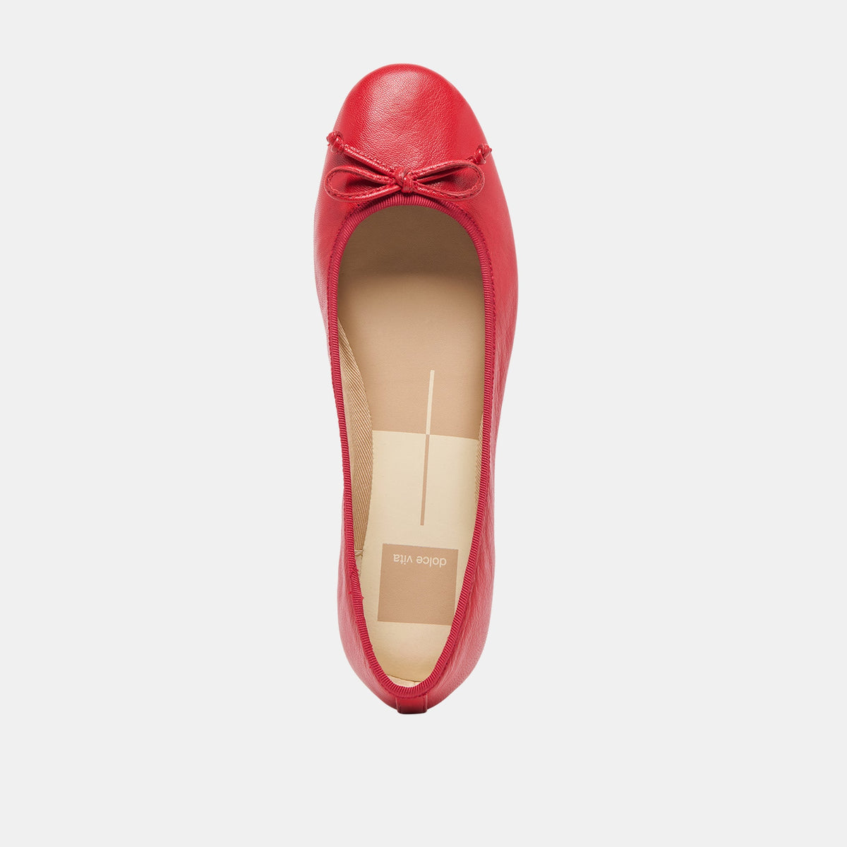 Ritla Wide Cherry Leather Ballet Flats | Dolce Vita