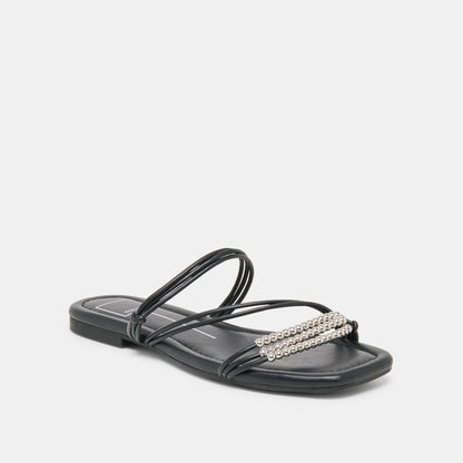 LYNDEE BEAD Black Stella Strappy Open-Toe Sandals | Dolce Vita