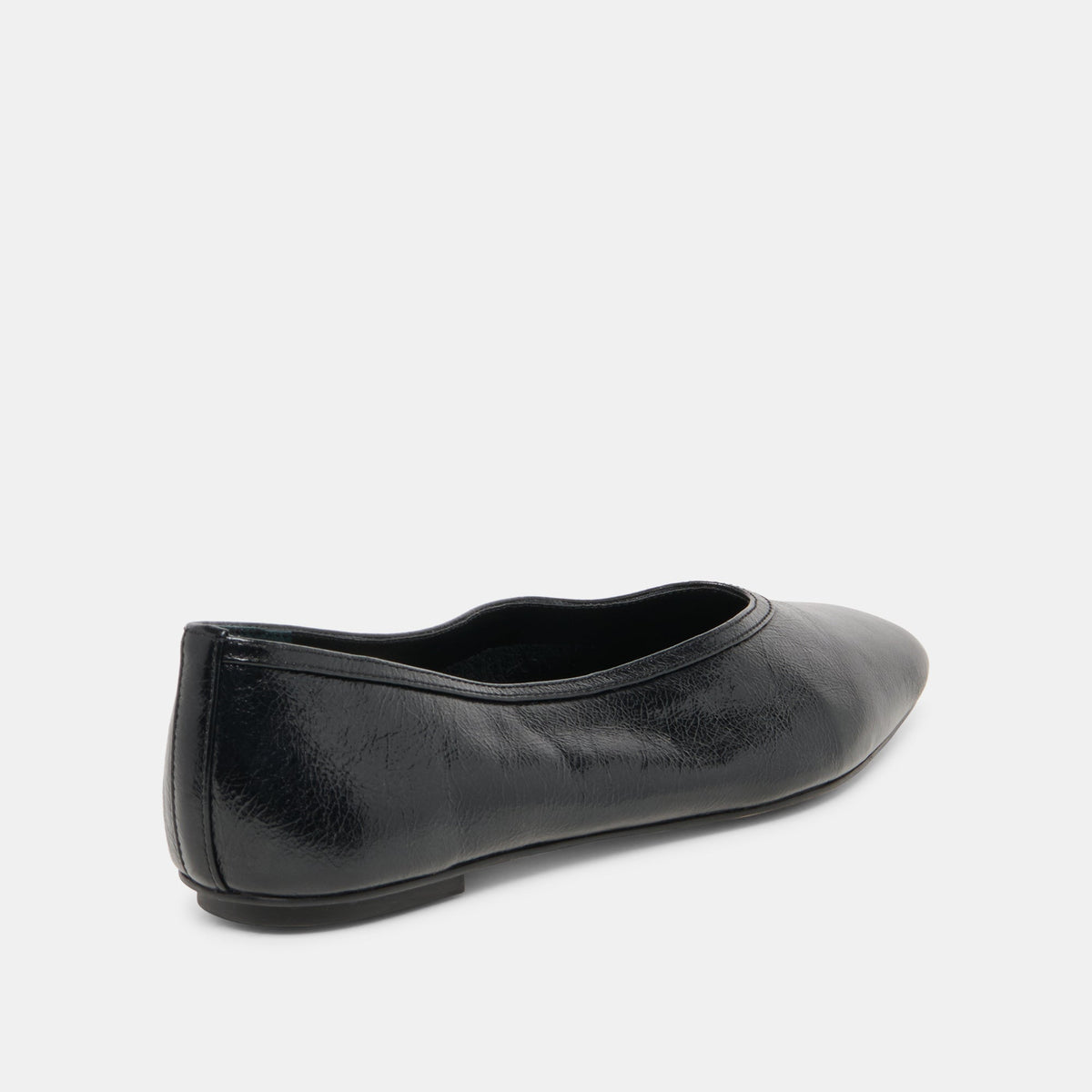 CARET Black Leather Pointed-Toe Ballet Flats | Dolce Vita